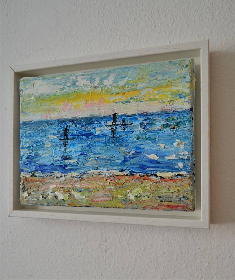 Original Expressionism Beach Painting by Tanja Vetter