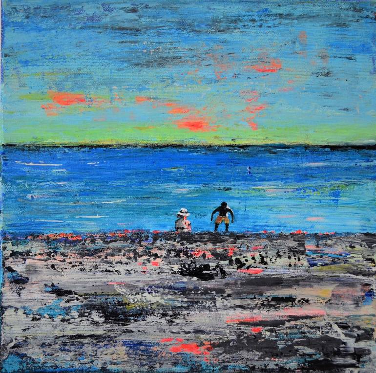 Original Expressionism Beach Paintings by Tanja Vetter