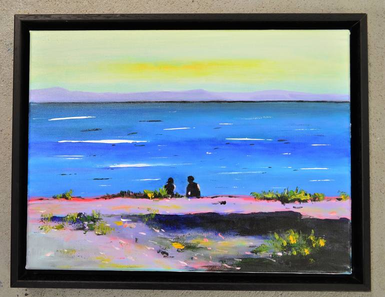 Original Expressionism Beach Painting by Tanja Vetter