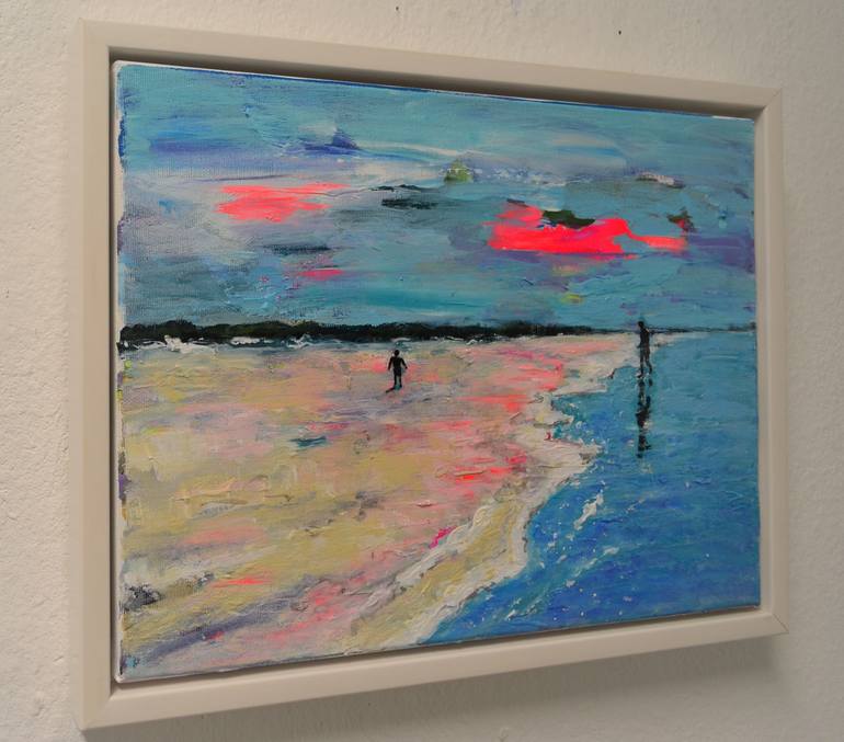 Original Expressionism Beach Painting by Tanja Vetter