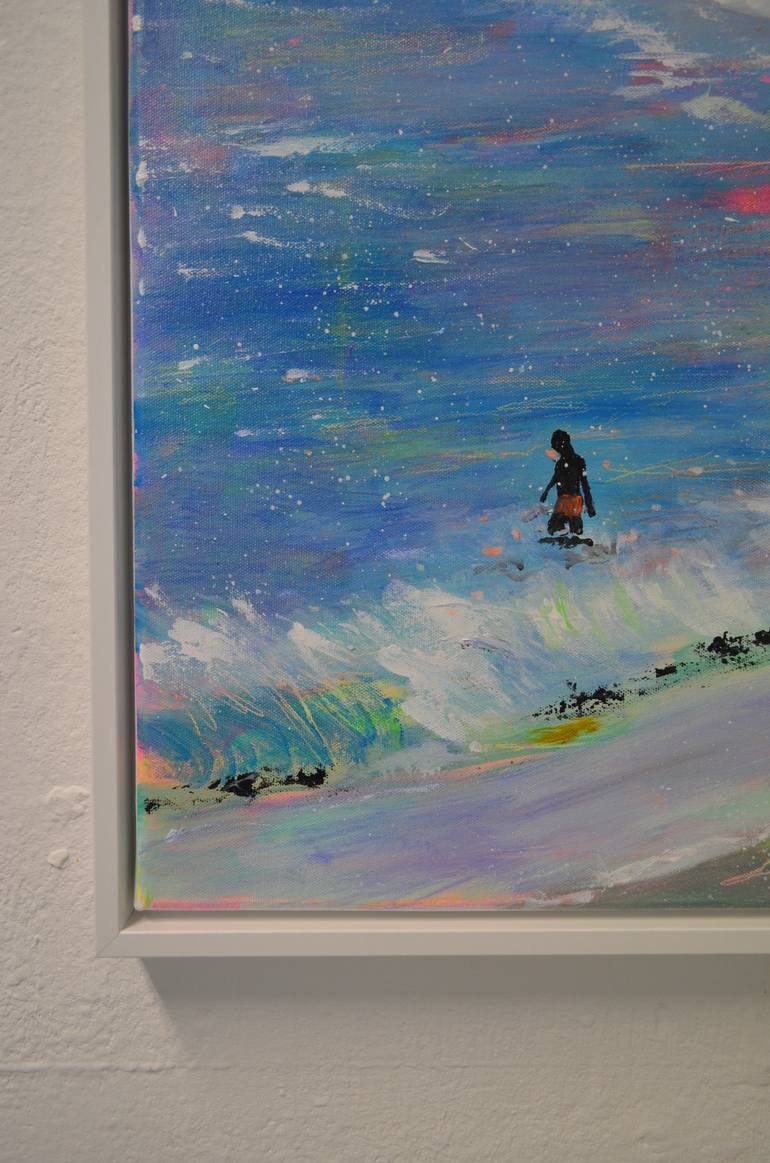 Original Expressionism Beach Painting by Tanja Vetter