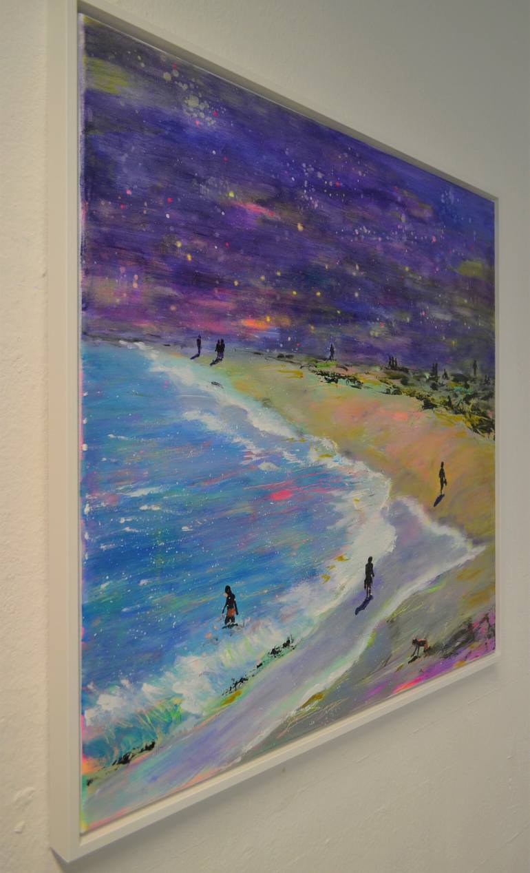 Original Expressionism Beach Painting by Tanja Vetter