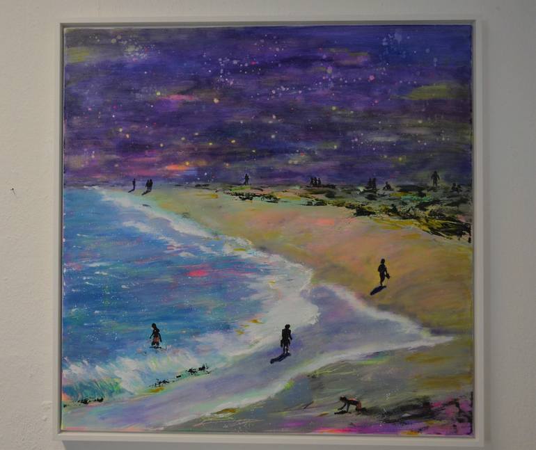 Original Expressionism Beach Painting by Tanja Vetter