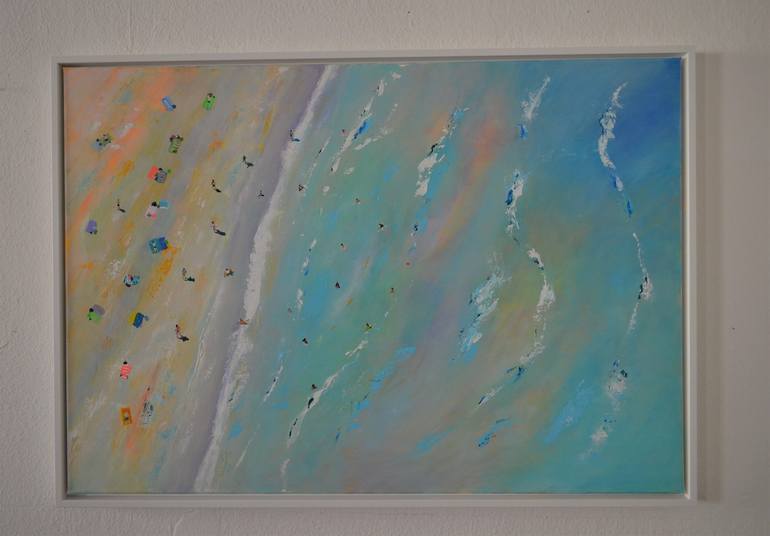 Original Expressionism Beach Painting by Tanja Vetter