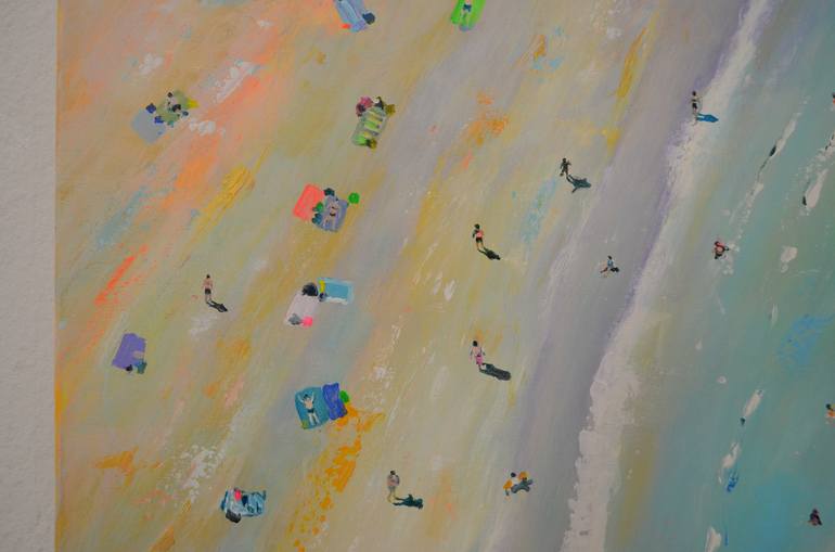 Original Expressionism Beach Painting by Tanja Vetter