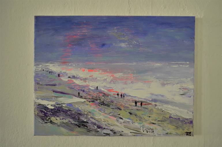 Original Expressionism Beach Painting by Tanja Vetter