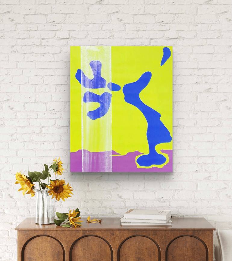 Original Art Deco Abstract Painting by Edward Xu