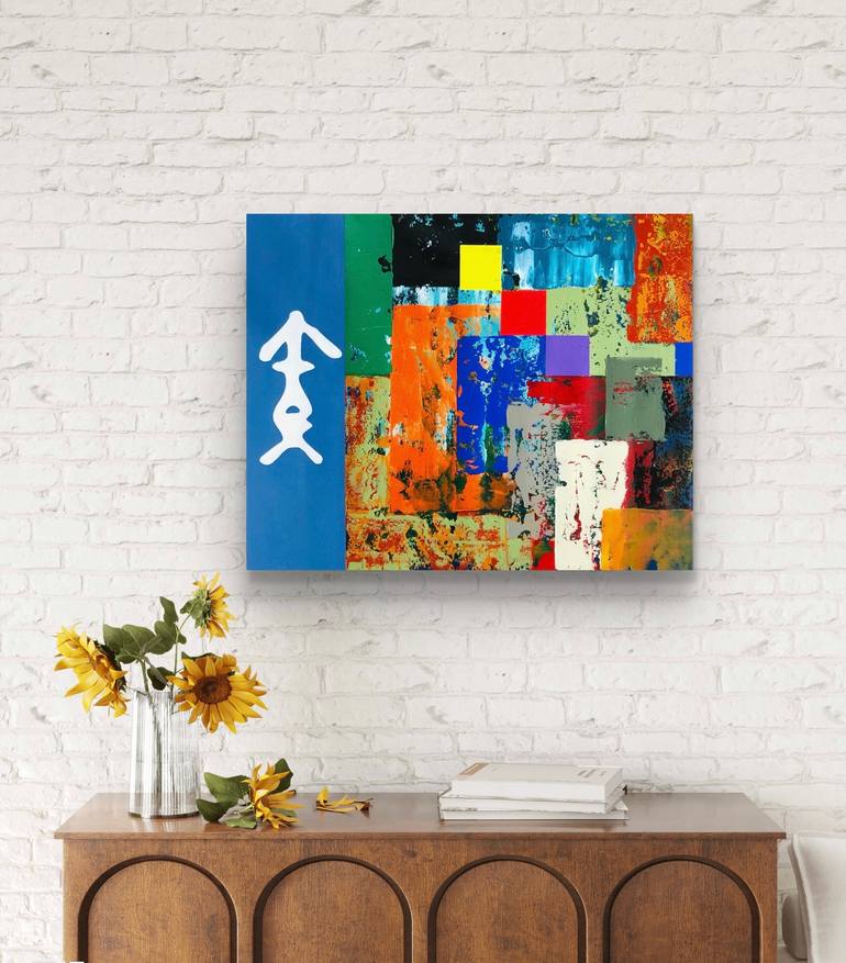 Original Art Deco Abstract Painting by Edward Xu