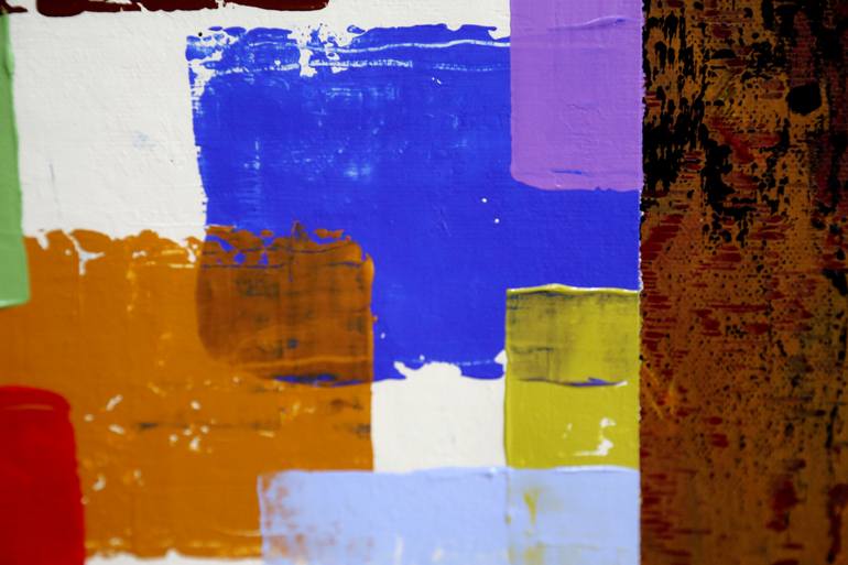 Original Art Deco Abstract Painting by Edward Xu