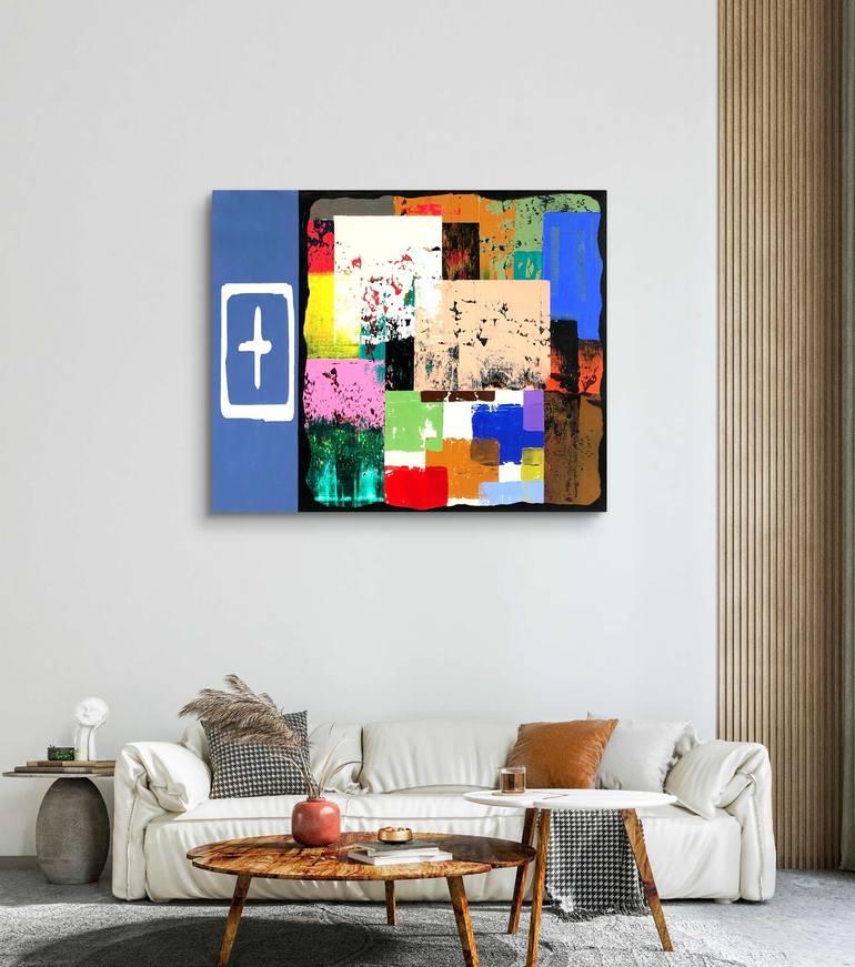 Original Art Deco Abstract Painting by Edward Xu