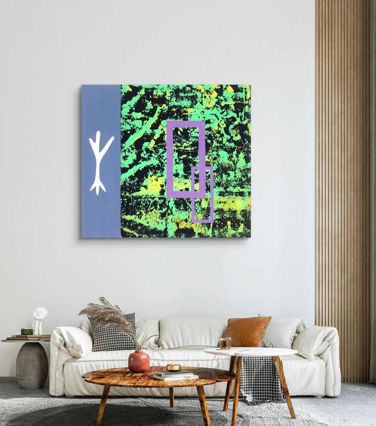 Original Art Deco Abstract Painting by Edward Xu