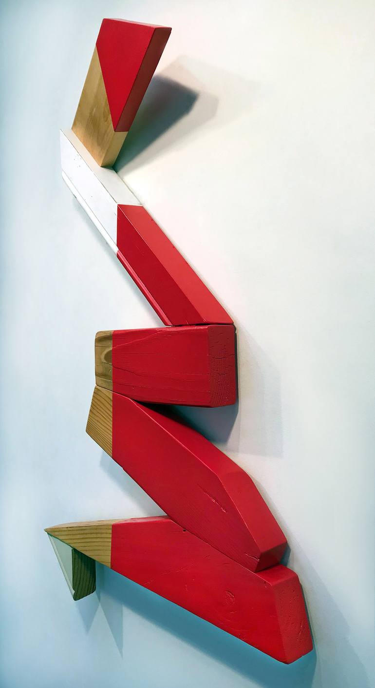 Original geometric Abstract Sculpture by Valerie Wilcox