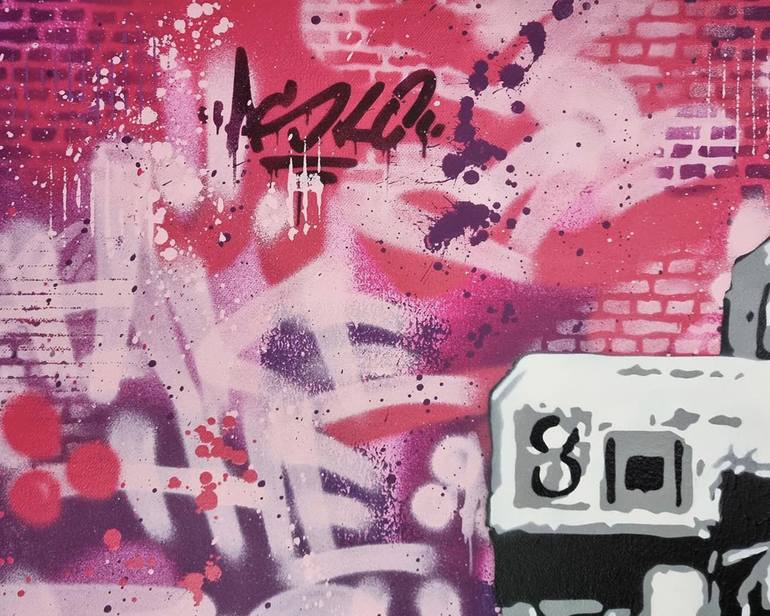 Original Contemporary Graffiti Painting by Asko Art