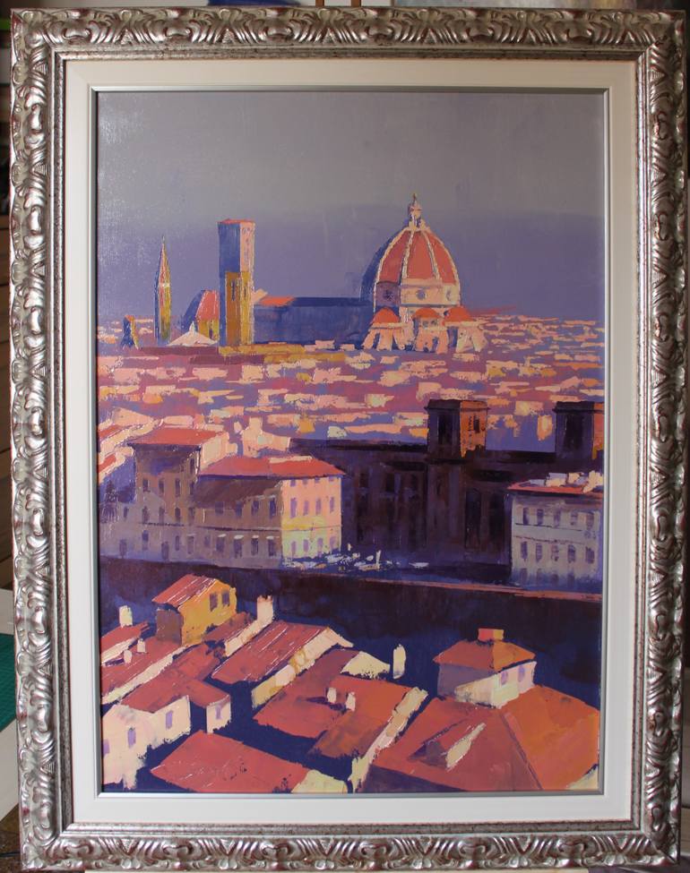 Original Impressionism Architecture Painting by Revaz Tcheishvili
