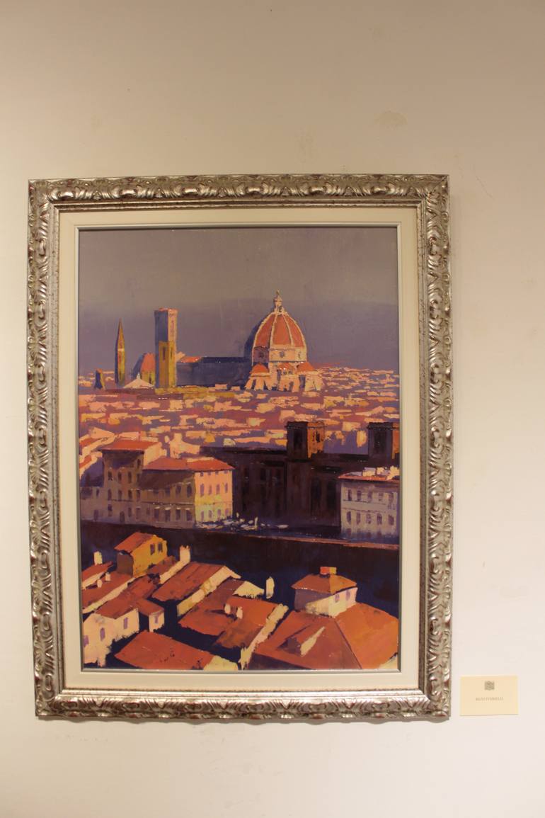 Original Impressionism Architecture Painting by Revaz Tcheishvili