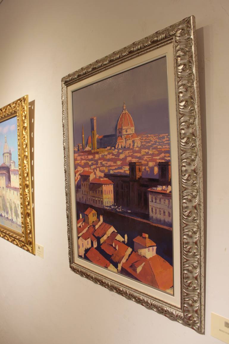 Original Impressionism Architecture Painting by Revaz Tcheishvili