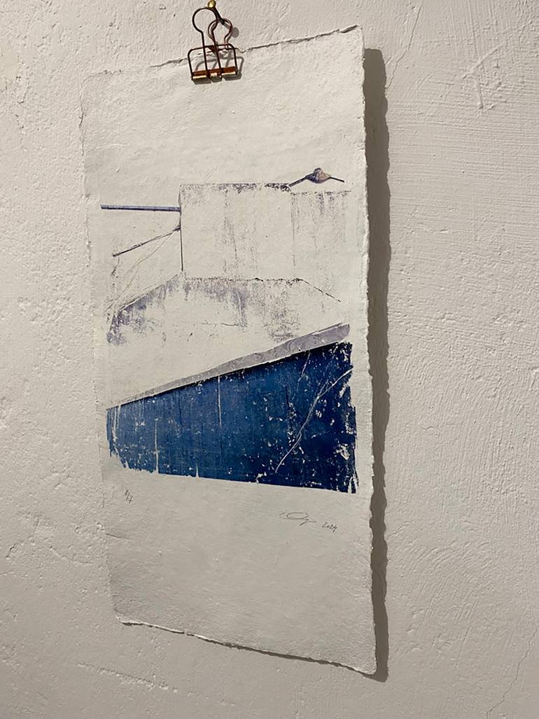 Original Abstract Architecture Mixed Media by Richard Ollig