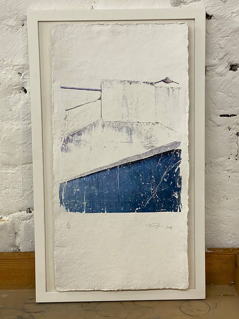 Original Abstract Architecture Mixed Media by Richard Ollig
