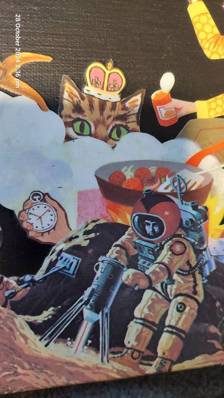 Original Surrealism People Collage by Peter Lewis