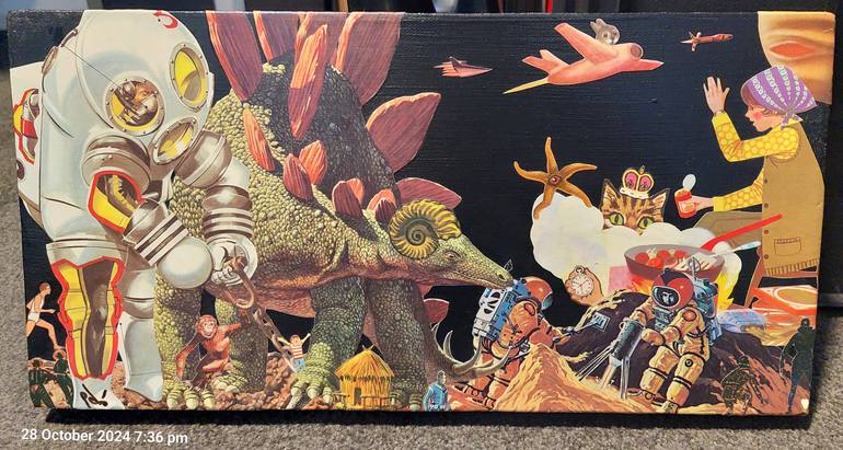 Original Surrealism People Collage by Peter Lewis
