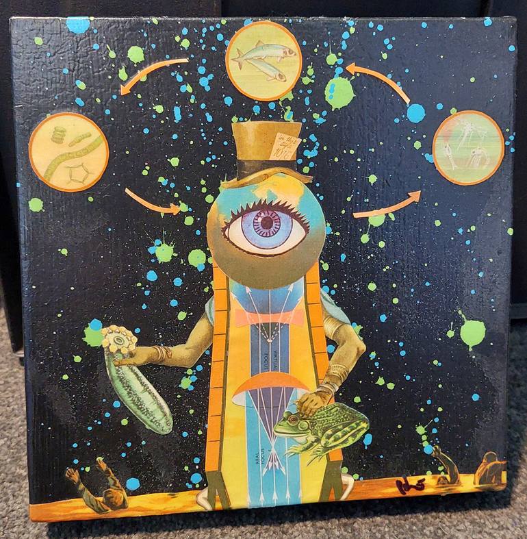 Original Surrealism Religion Collage by Peter Lewis