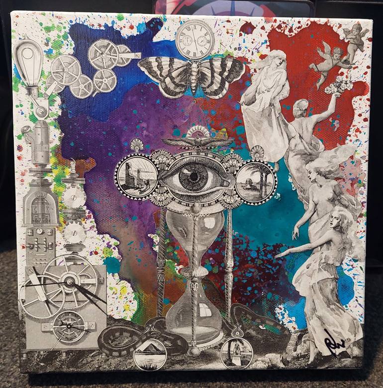Original Surrealism People Collage by Peter Lewis