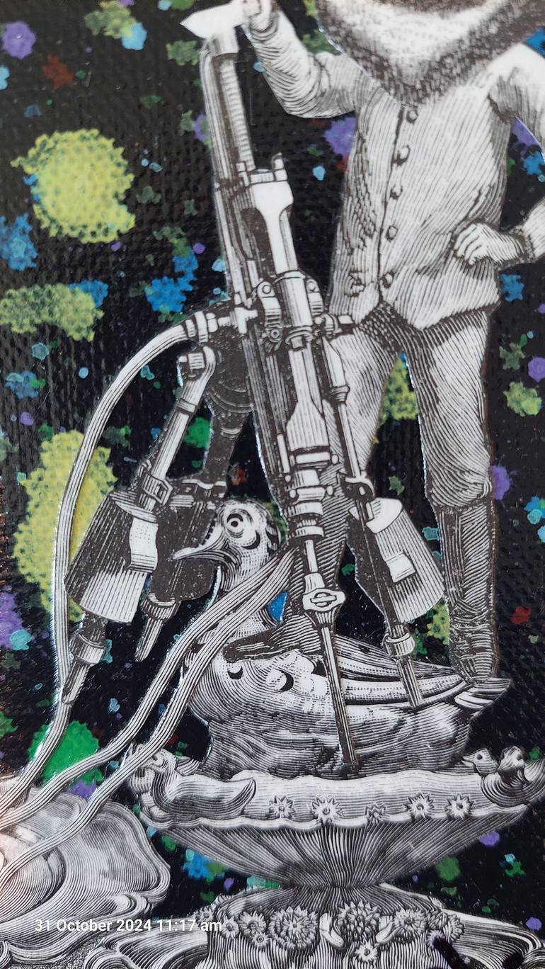 Original Surrealism People Collage by Peter Lewis