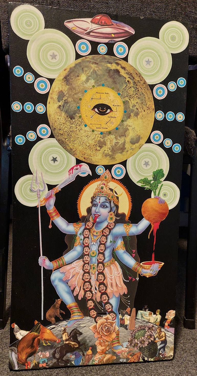 Original Surrealism Religion Collage by Peter Lewis