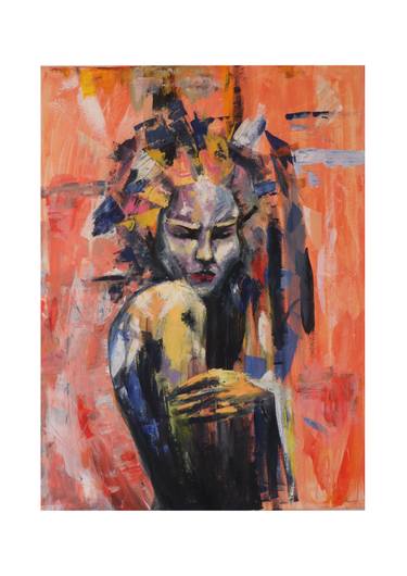 Original Abstract Expressionism Body Painting by Miljana Gotovac
