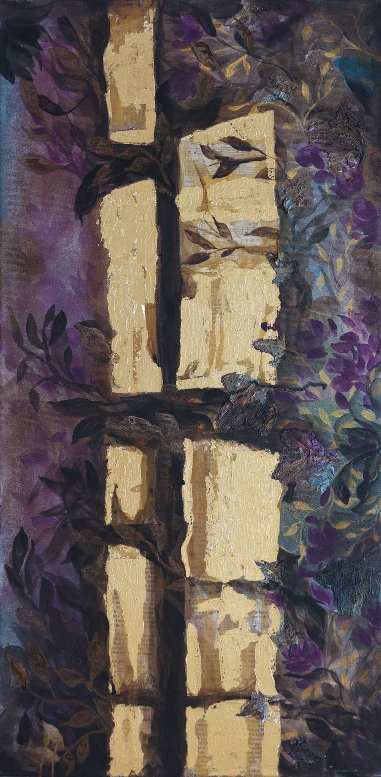 Original Expressionism Floral Painting by Lavinia Cristina Dinca