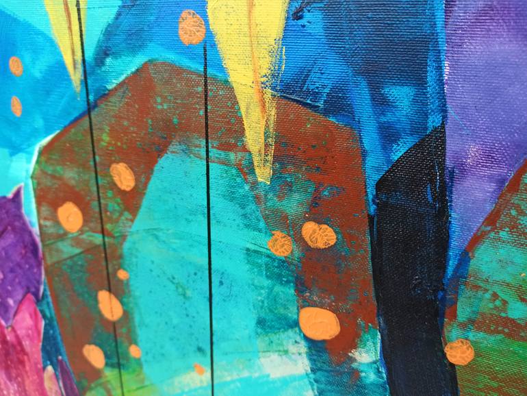 Original Abstract Floral Painting by Anna Masiul-Gozdecka