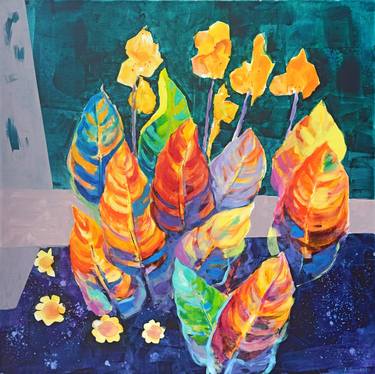 Print of Floral Paintings by Anna Masiul-Gozdecka