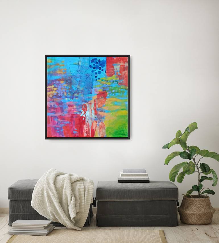 Original Impressionism Abstract Painting by Anna Masiul-Gozdecka