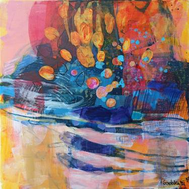 Original Impressionism Abstract Paintings by Anna Masiul-Gozdecka