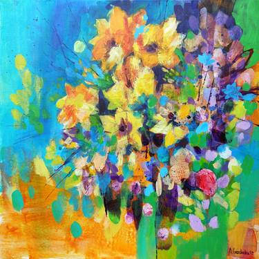 Print of Impressionism Floral Paintings by Anna Masiul-Gozdecka