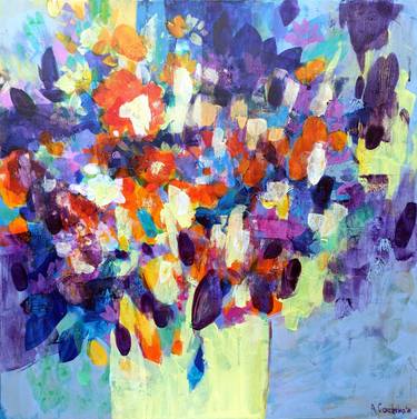 Print of Impressionism Floral Paintings by Anna Masiul-Gozdecka