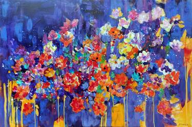 Print of Abstract Floral Paintings by Anna Masiul-Gozdecka