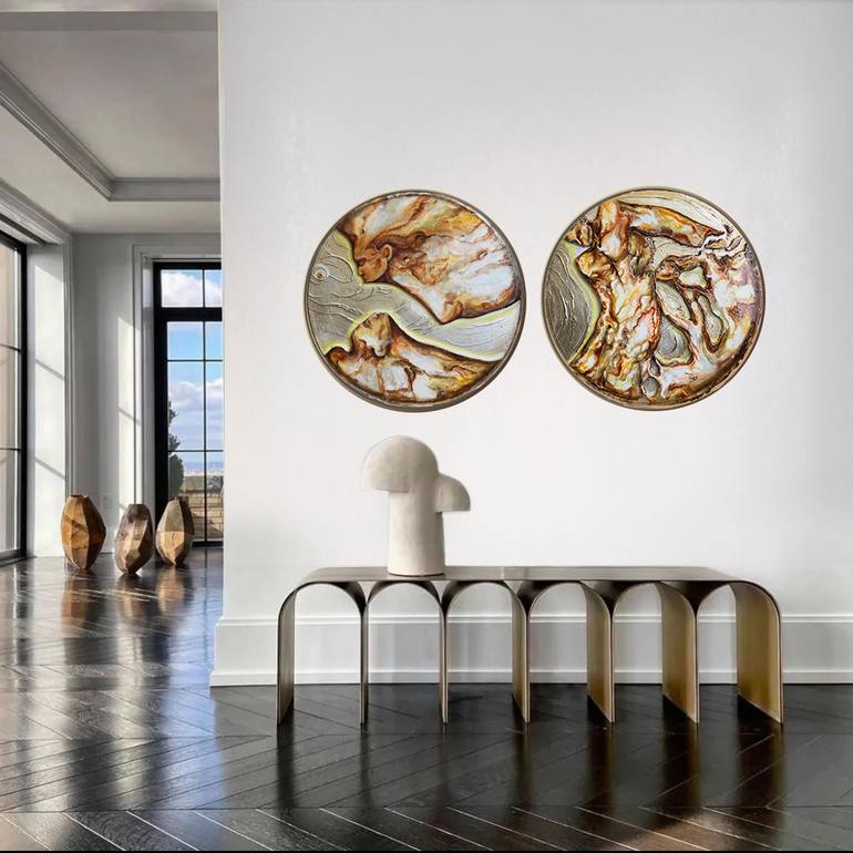Original Abstract Expressionism Love Mixed Media by Tina Saveleva