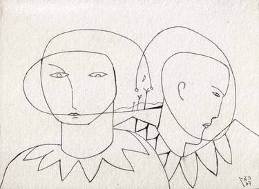 Original People Drawings by Moshe Hemain-Гимейн-הימיין
