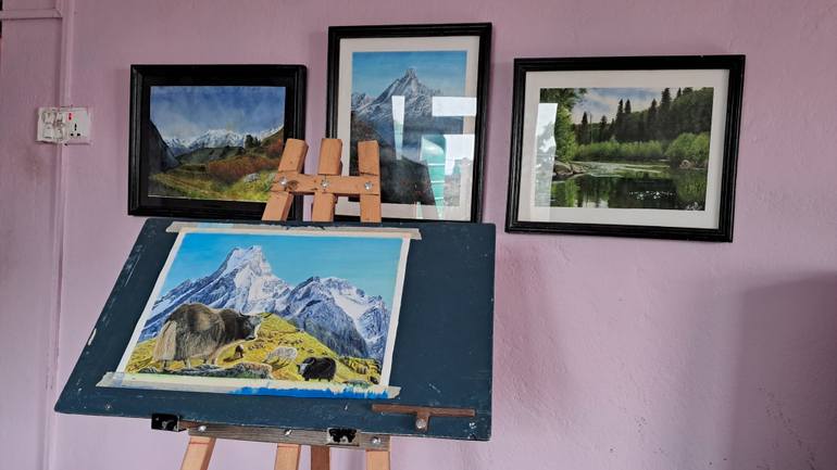Original Realism Animal Painting by Bharat Kumar Rai
