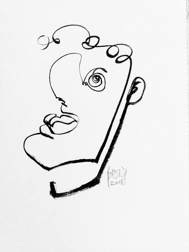 Line Of Two In One Drawing By Bert Eelen Saatchi Art