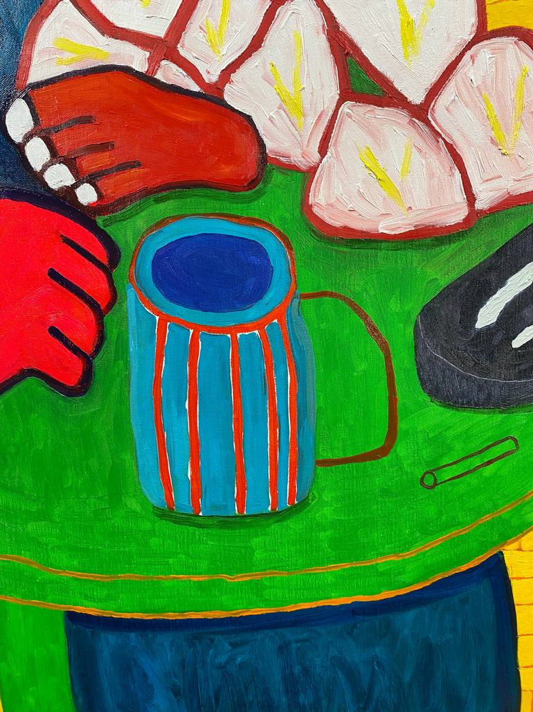 Original Fauvism Family Painting by Cazo Laventure