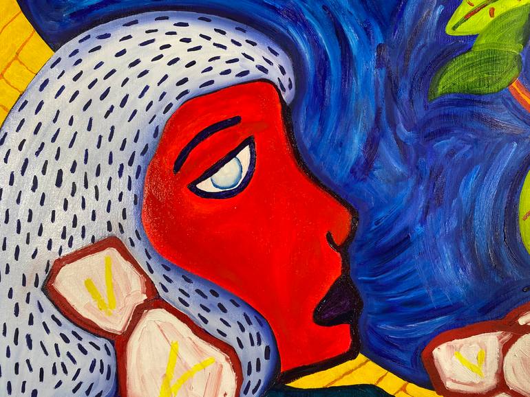 Original Fauvism Family Painting by Cazo Laventure