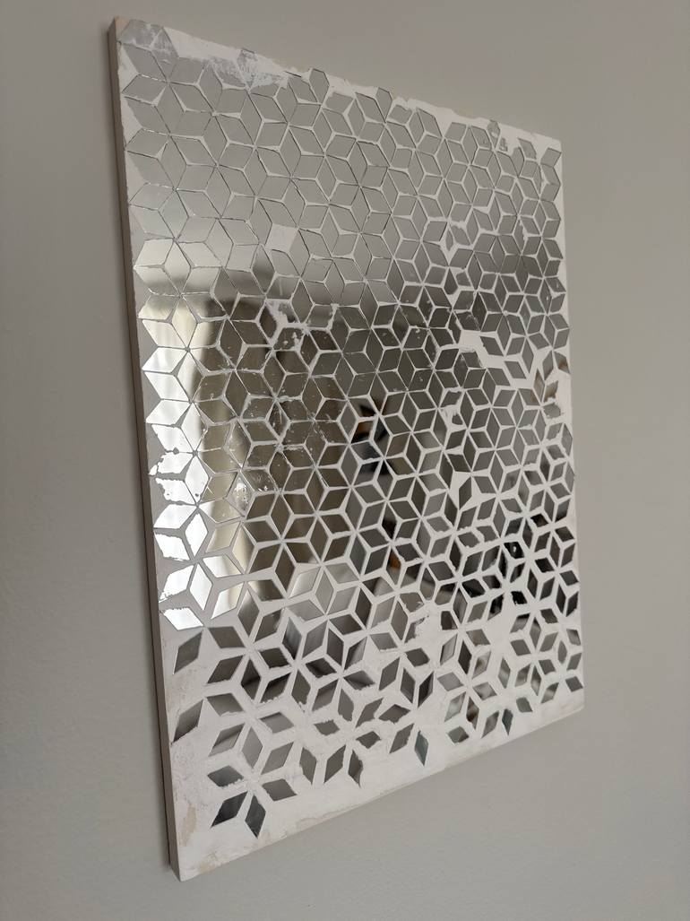 Original Abstract Light Mixed Media by Parisa Nabard