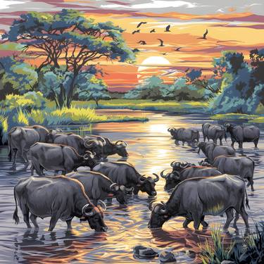 Original Expressionism Animal Digital by Betty Adamma