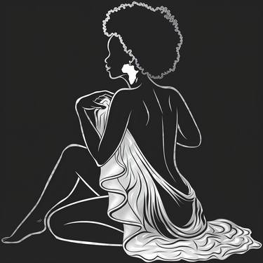 Original Black & White Women Digital by Betty Adamma