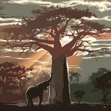 Original Digital Art Animal Digital by Betty Adamma