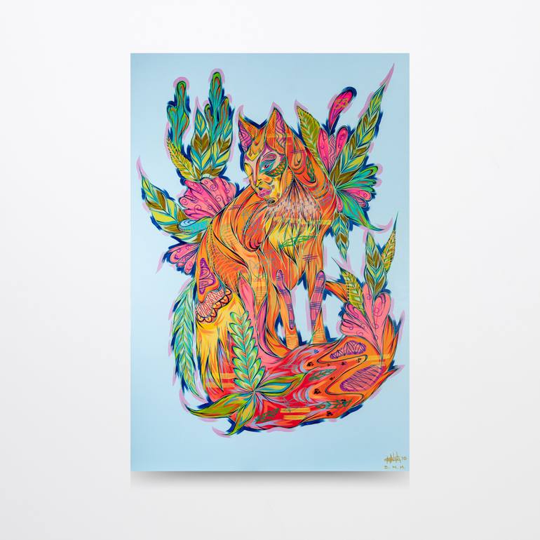 Original Surrealism Animal Painting by Kalee Guauta