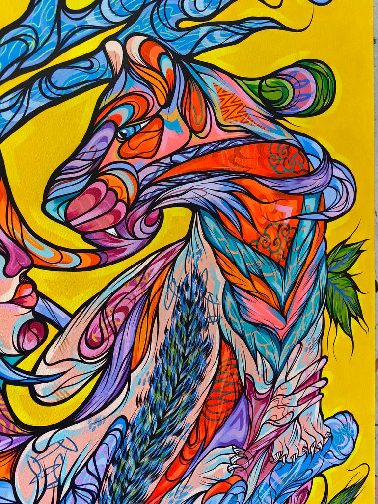 Original Surrealism Animal Painting by Kalee Guauta