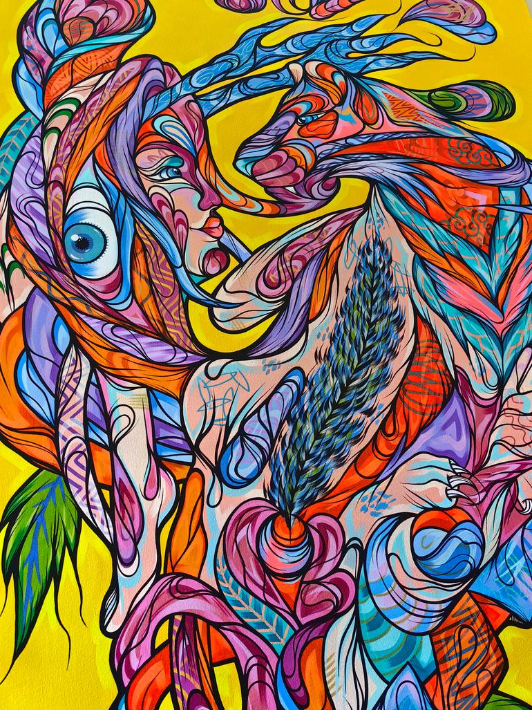 Original Surrealism Animal Painting by Kalee Guauta